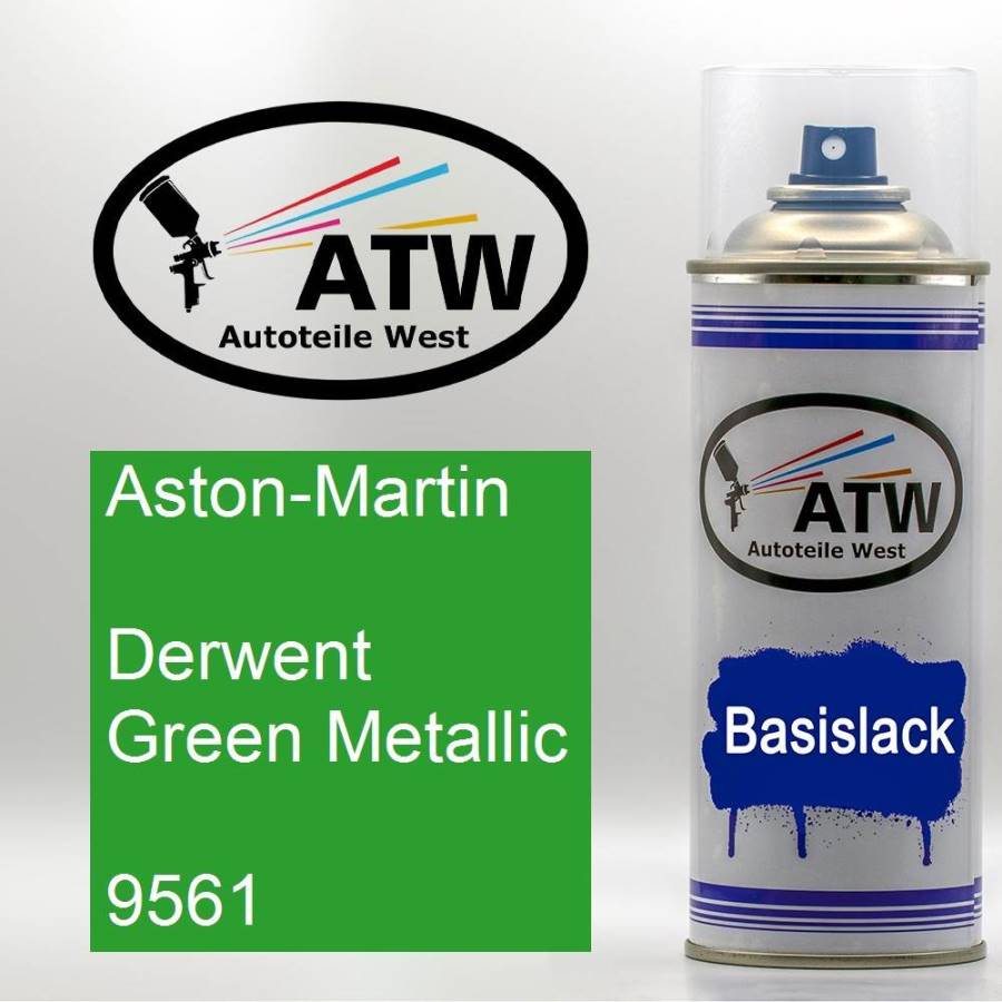 Aston-Martin, Derwent Green Metallic, 9561: 400ml Sprühdose, von ATW Autoteile West.